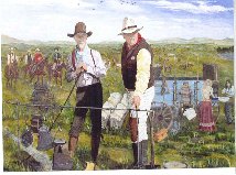 Painting at Fort Sissaton Cook Off